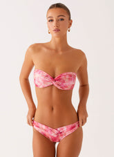 Delta Bandeau Bikini Top - Flamingo Fling