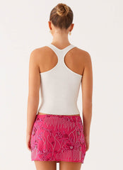 Adored By You Mini Skirt - Fuschia