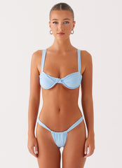 Airlie Scrunch Bikini Bottoms - Sky Blue