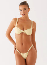 Airlie Scrunch Bikini Bottoms - Yellow