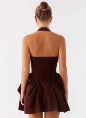 Avalo Mini Dress - Chocolate