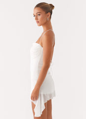 Axel Beaded Mini Dress - White