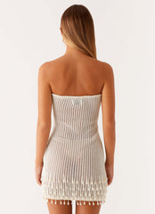 Carpe Diem Crochet Mini Dress - Ivory