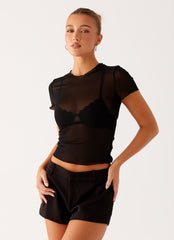 Dalton Mesh T-Shirt - Black