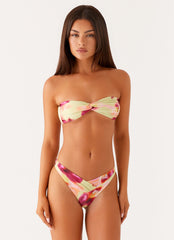 Delta Bandeau Bikini Top - Green Tropical