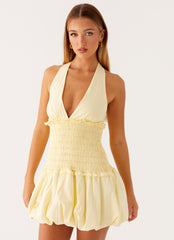 Dimi Bubble Mini Dress - Yellow