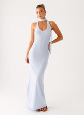 Eddie Knit Maxi Dress - Blue
