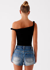 Frida Denim Shorts - Vintage Wash Blue