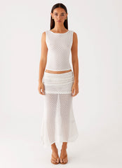 Genesis Midi Skirt - White