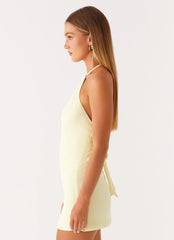 High Tide Swim Mini Dress - Pastel Yellow
