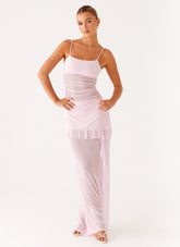 Jenni Ruffle Maxi Dress - Pink