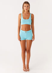 Judith Mini Shorts - Turquoise