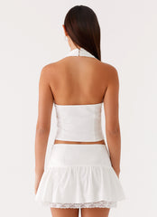 Mavis Mini Skirt - White