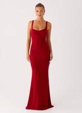 Safiya Maxi Dress - Maroon