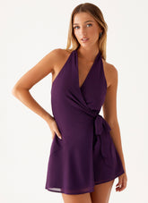 So Chic Mini Dress - Mulberry