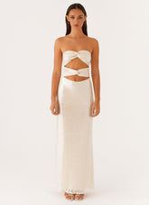 Tianna Strapless Sequin Maxi Dress - Ivory
