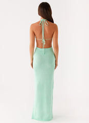 Tropez Knit Maxi Dress - Pastel Green