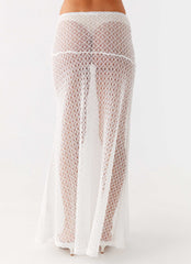 Velli Crochet Maxi Skirt - White