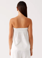 Wynter Babydoll Top - White