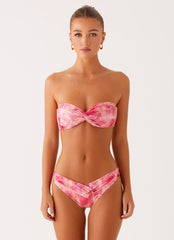 Delta Bandeau Bikini Top - Flamingo Fling