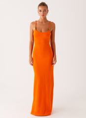 Elaina Knit Maxi Dress - Orange