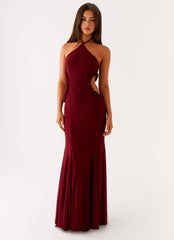 Jemima Maxi Dress - Raspberry Wine