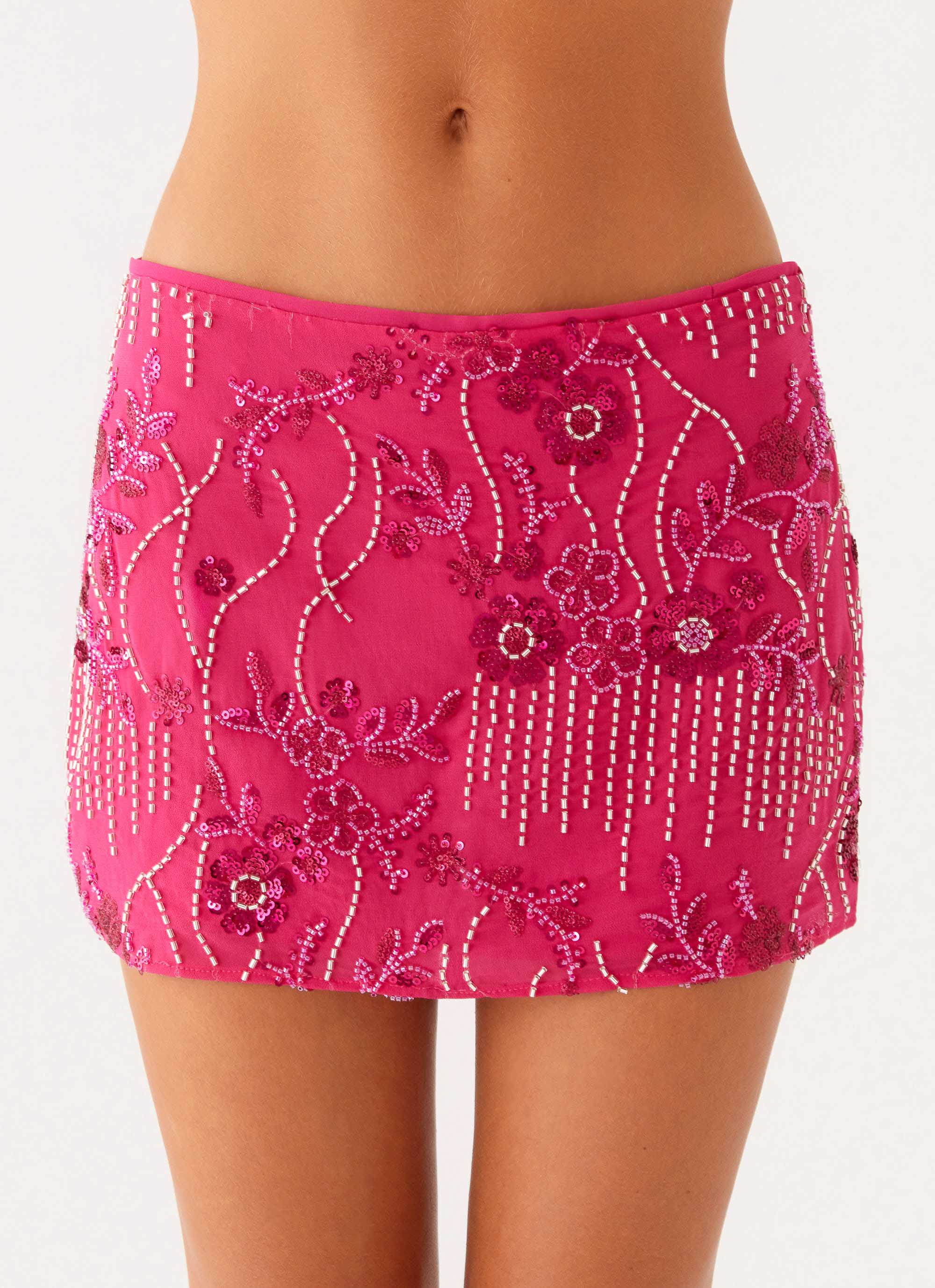 Adored By You Mini Skirt - Fuschia