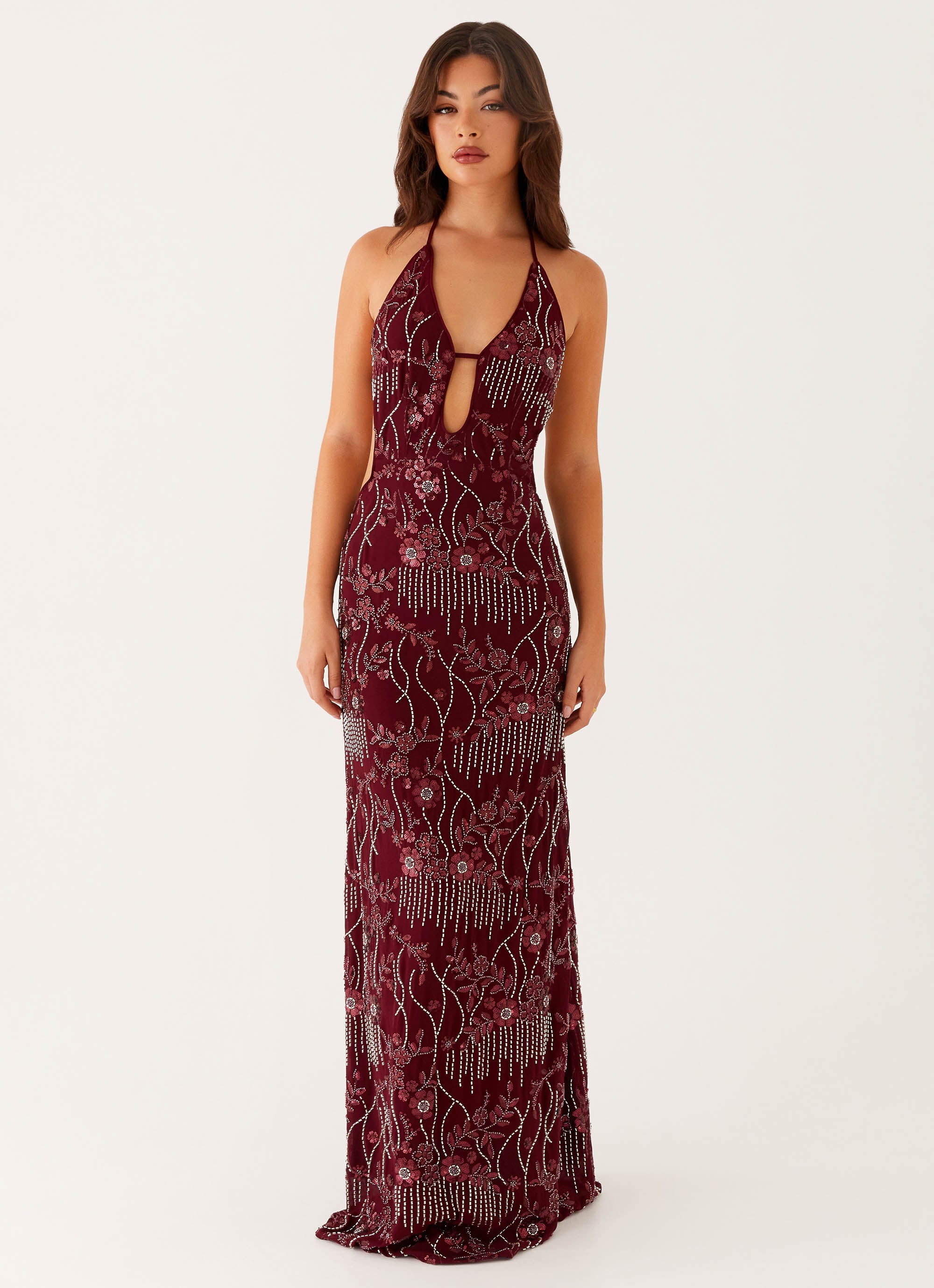 All For Love Maxi Dress - Burgundy
