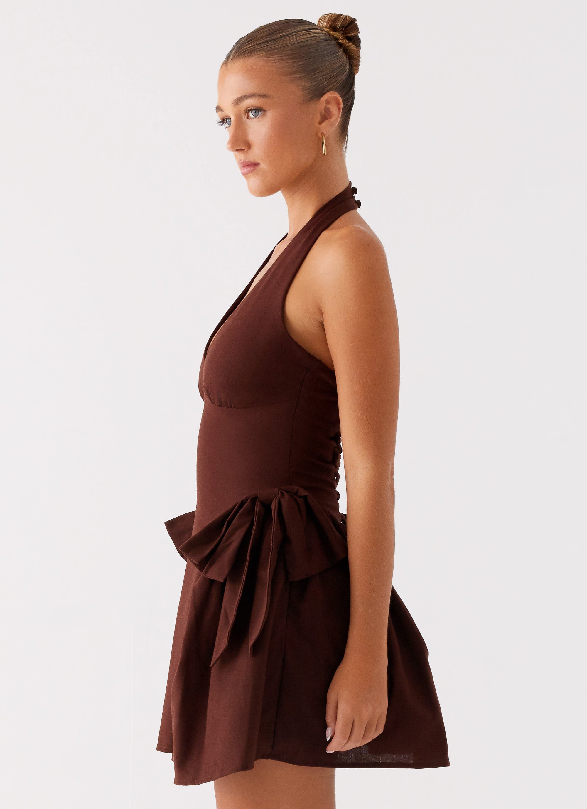 Avalo Mini Dress - Chocolate