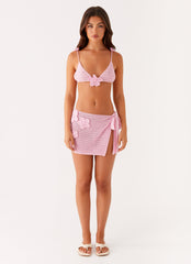 Aziza Crochet Bikini Top - Pink