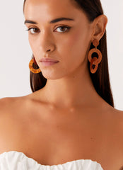 Bijou Earrings - Brown