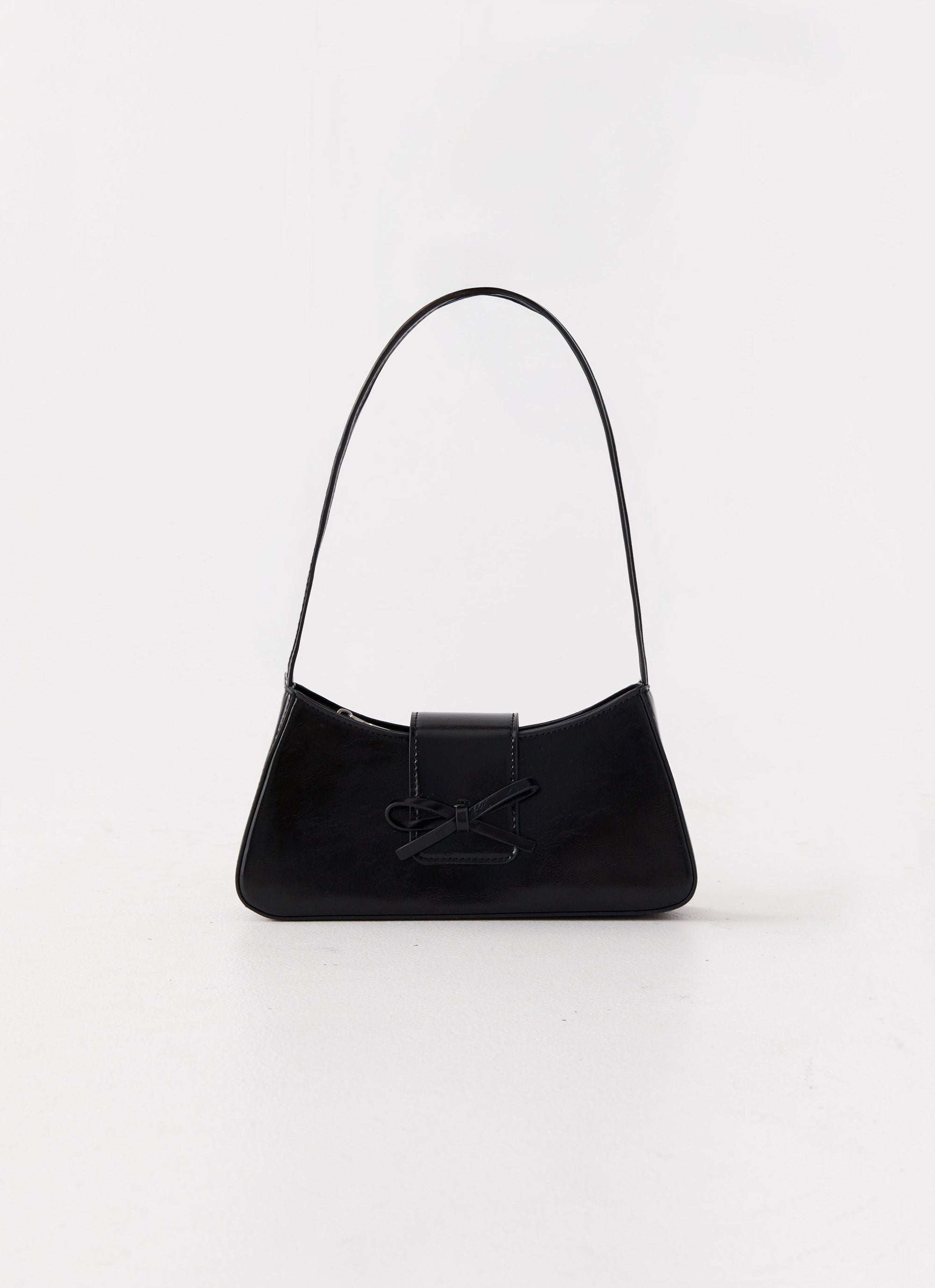 Cara Bow Shoulder Bag - Black
