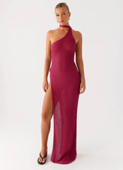 Carryn Knit Maxi Dress - Hot Pink