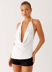 Dasha Cowl Top - White