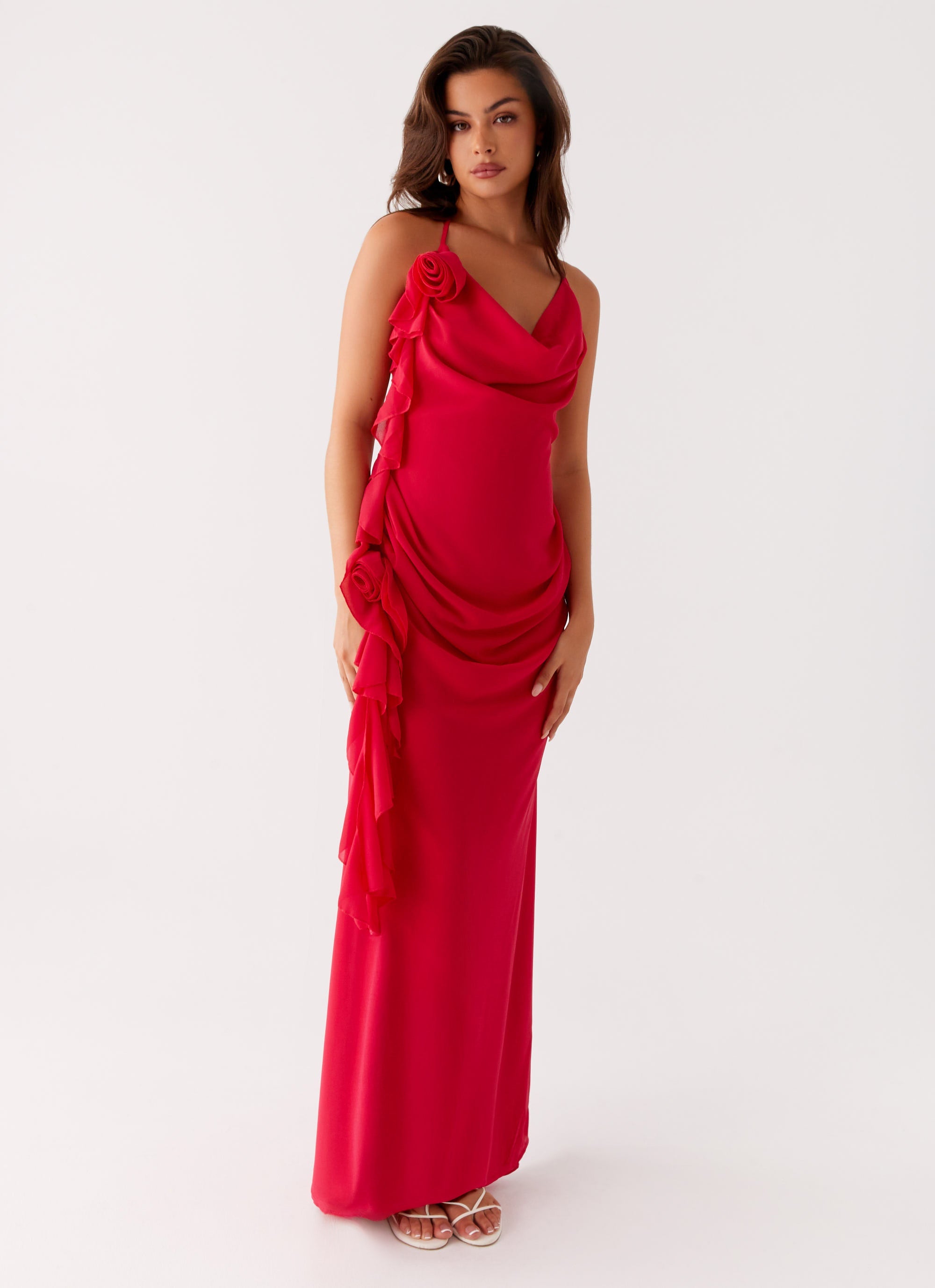 Diedre Rose Strappy Maxi Dress - Raspberry