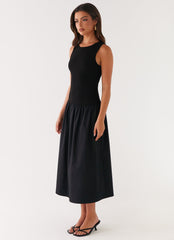 Duchess Midi Dress - Black