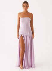 Eden Strapless Maxi Dress - Lilac