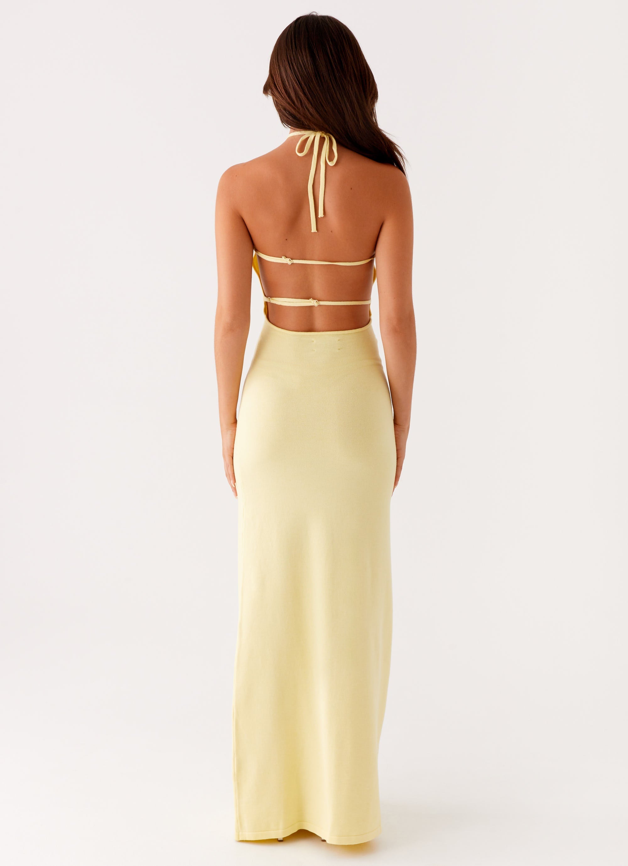 Elisha Knit Maxi Dress - Yellow