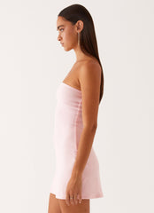Enora Beaded Mini Dress - Baby Pink