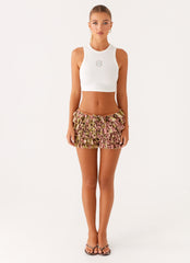 Entertain Me Bloomer Shorts - Swirl Leopard