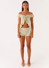 Fantasise Knit Mini Shorts - Mint