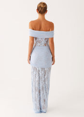 Gracie Twist Maxi Dress - Blue