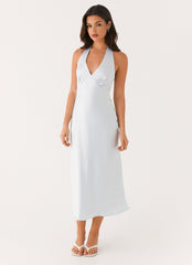 Heavy Hearted Midi Dress - Blue