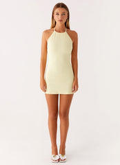 High Tide Swim Mini Dress - Pastel Yellow