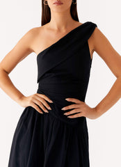 Janessa Midi Dress - Black