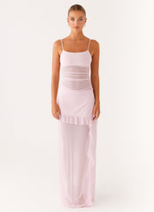 Jenni Ruffle Maxi Dress - Pink