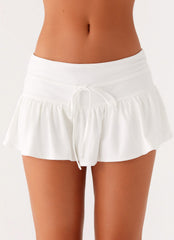 Landon Mini Skort - White
