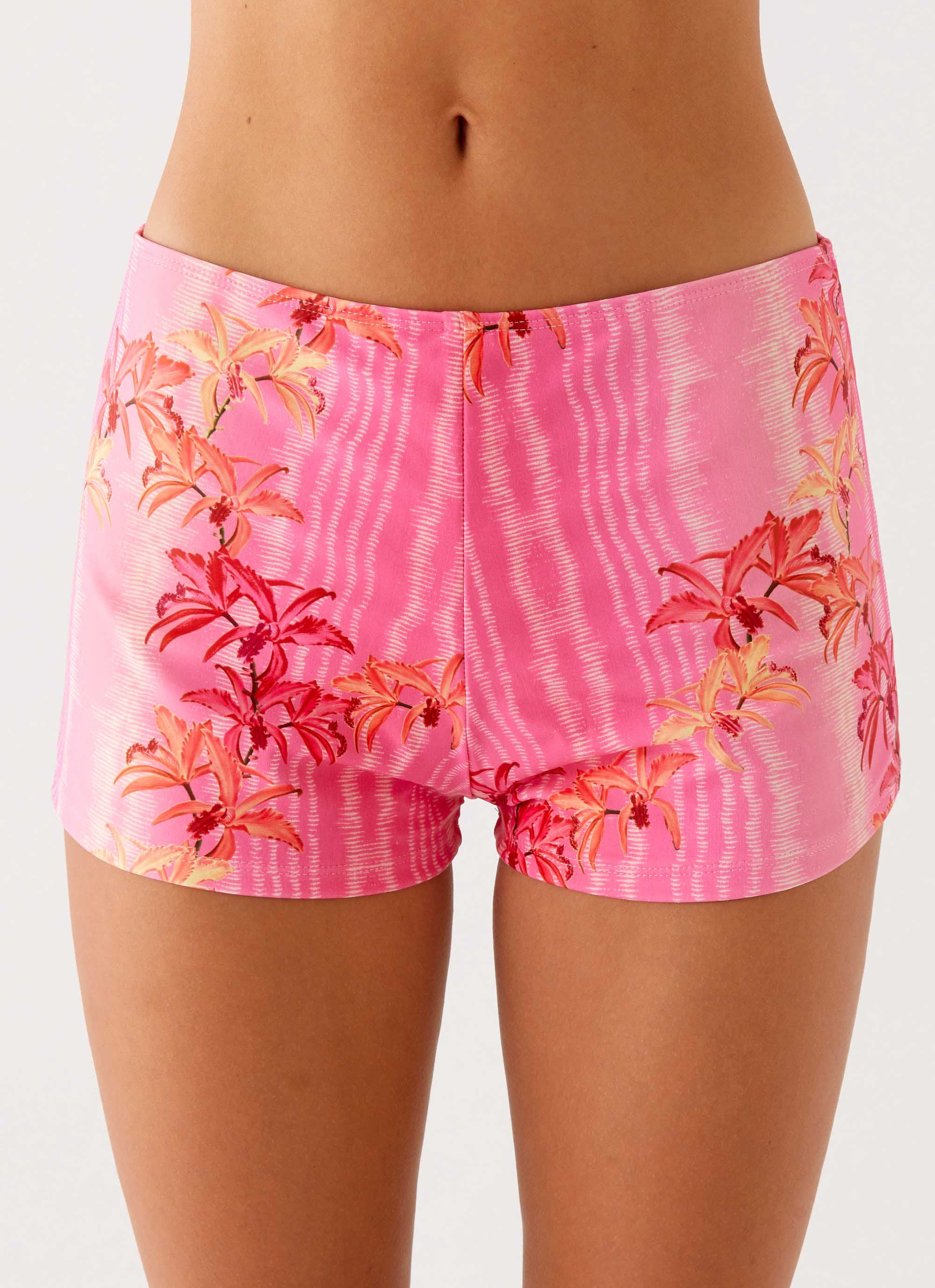 Layli Swim Shorts - Tropical Pink Print