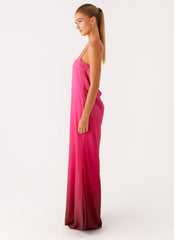 Marianne Maxi Dress - Fuchsia Gradient