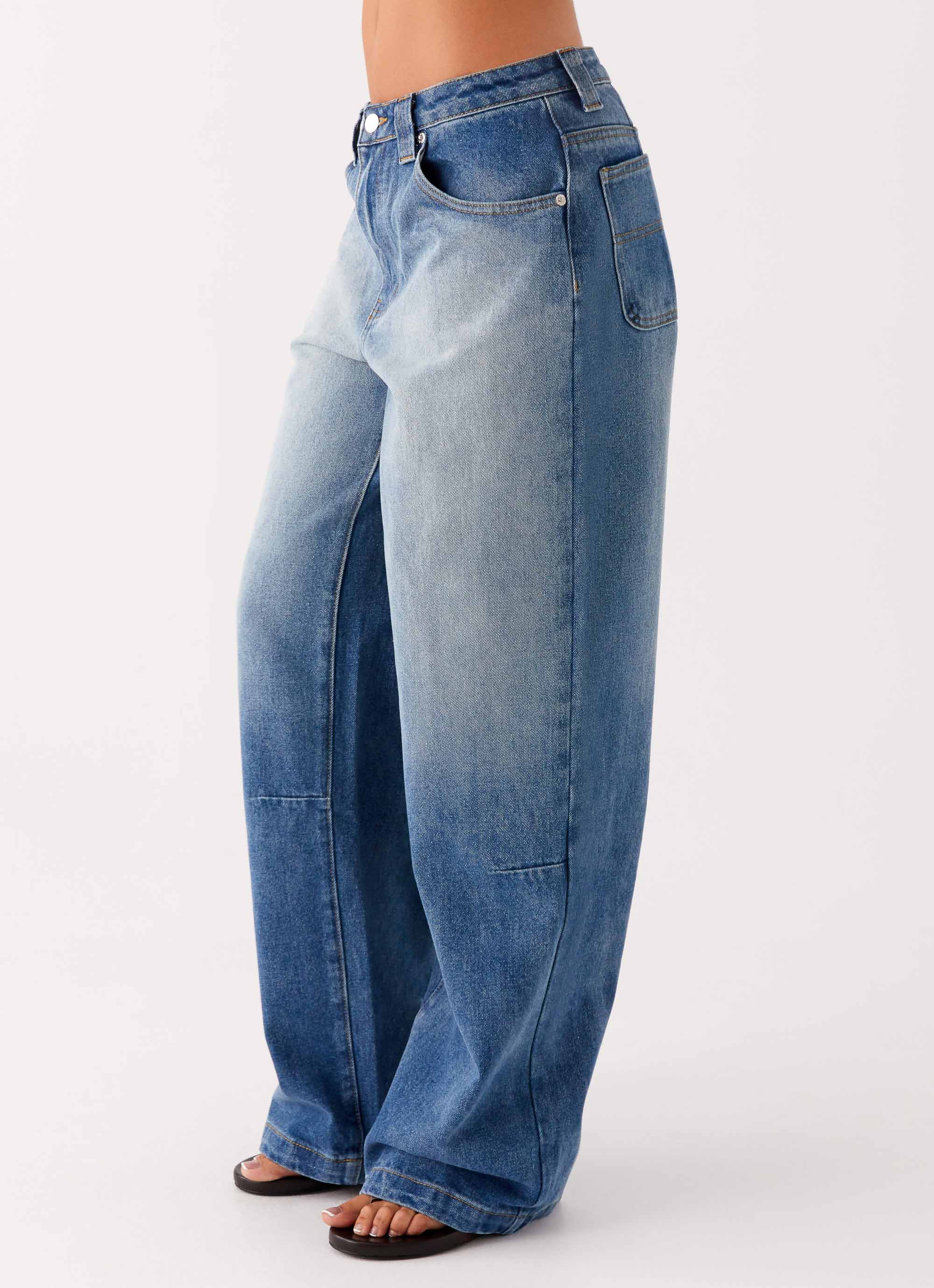 Midwest Low Rise Jeans - Powder Wash Blue